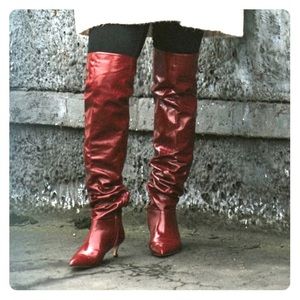 Zara Thigh High Kitten Heel Boots, sz10